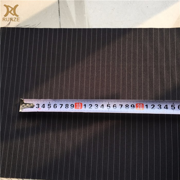 Toy 200D Polyester Woven White Stripe Suiting Fabric Men Jacket Cloth Live Show High-