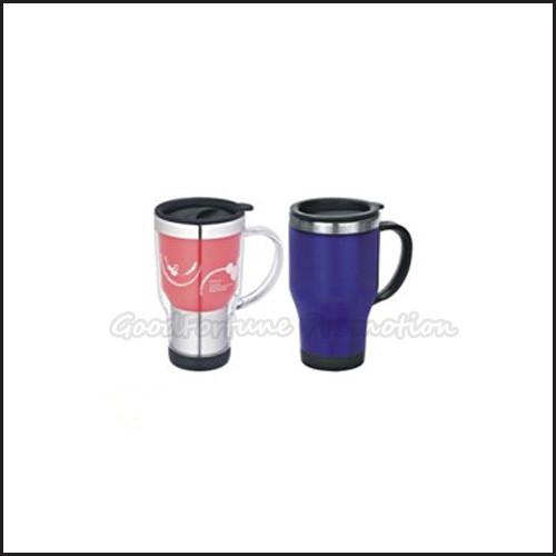 Promotion Coloured printed logo two layer plastic tumbler mug water drink cup