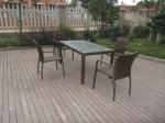 4 Seat Country Style PE Rattan Wicker Kitchen / Dining Room Sets