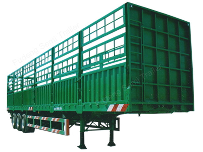 Steel Material Side Wall Semi Trailer For Transporting Anti Water Cargo