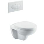 Bathroom Sanitary Ware Wall Hung Toilet , Ceramic Wall Mounted Water Closet