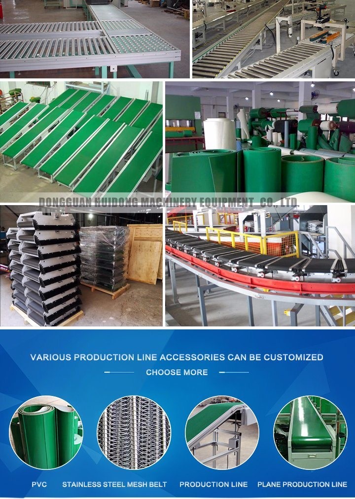 90 Degree Flat Belt Assembly Line Roller Conveyors Strong Load Capacity