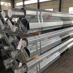 Quality Telescopic Galvanized Steel Pole Well Finished Welding Long Service Life wholesale