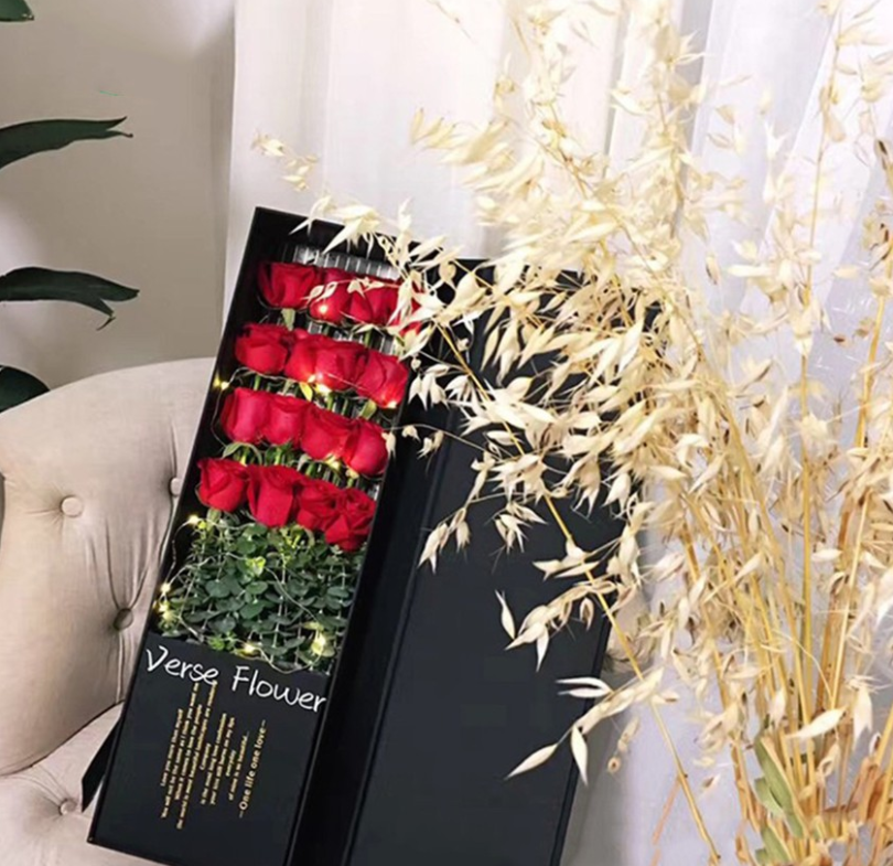 Custom Logo Printing Handmade Paper Box , Luxury Paper Flower Box