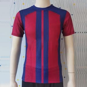 Quality Fabric Durable Soccer Team Jersey Polyester Breathable Striped Soccer Shirt wholesale