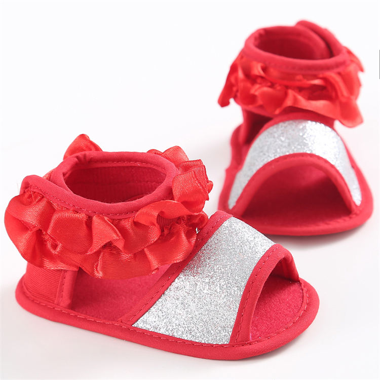Wholesale infant Sandals Flower Lace Wedding party Princess baby shoes for Girl
