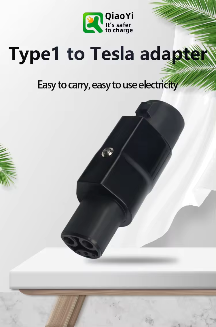 Car Side Plug J1772 to Sae Tesla Adapter TSL Fast Charging Connector Tesil Socket Switch Adaptater AC EV Charger Converter