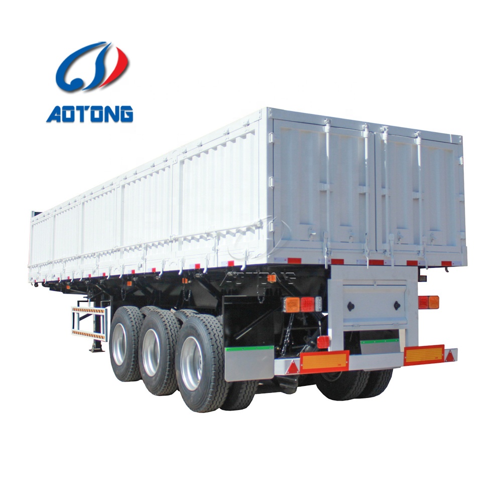 Standard Landing Gear 60 Cubic Meter Hydraulic Side Tractor Tipper Dump Semi Trailer