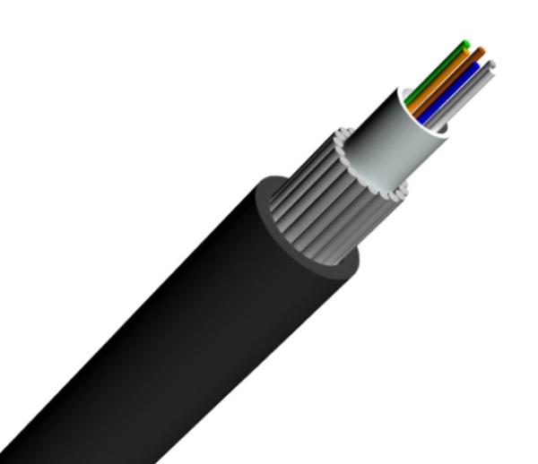 8 Cores G652D Outdoor Buried Fiber Optic Cable Central Loose Tube Armored Steel