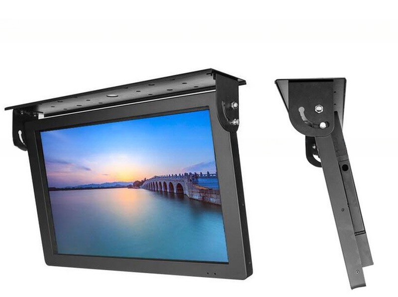 Metal 15.6 Inch Bus TV LCD LED Monitor For Advertising Video Signage Display 12V 24V