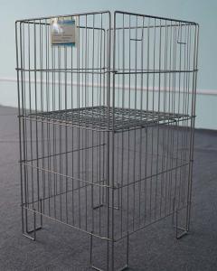Quality Foldable Metal Wire Basket , Produce Display Baskets Customized Color wholesale