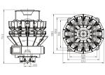 Snack Food 8A 1220mm 10 Head Multihead Weigher