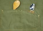 Green Color Kitchen Cooking Apron Double Straps