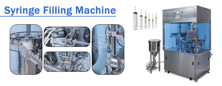 Automatic Syringe Filling Plugging Machine 80ml Veterinary Anesthesia Sterile Plastic