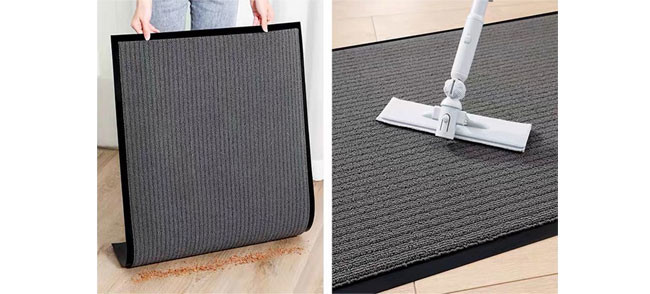 Black PPT PET Commercial Entrance Mats 180x1800cm Floor Mats That Hold Water