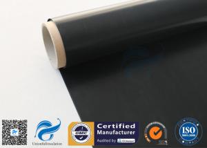 Quality Black Fire Resistant PTFE Coated Fiberglass Fabric 0.25mm 520 g / m2 wholesale