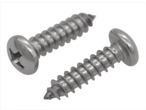 Quality 18-8 Stainless Steel Phillips Drive Oval Head Self-Tapping Screws Round Head Pointed Screws wholesale