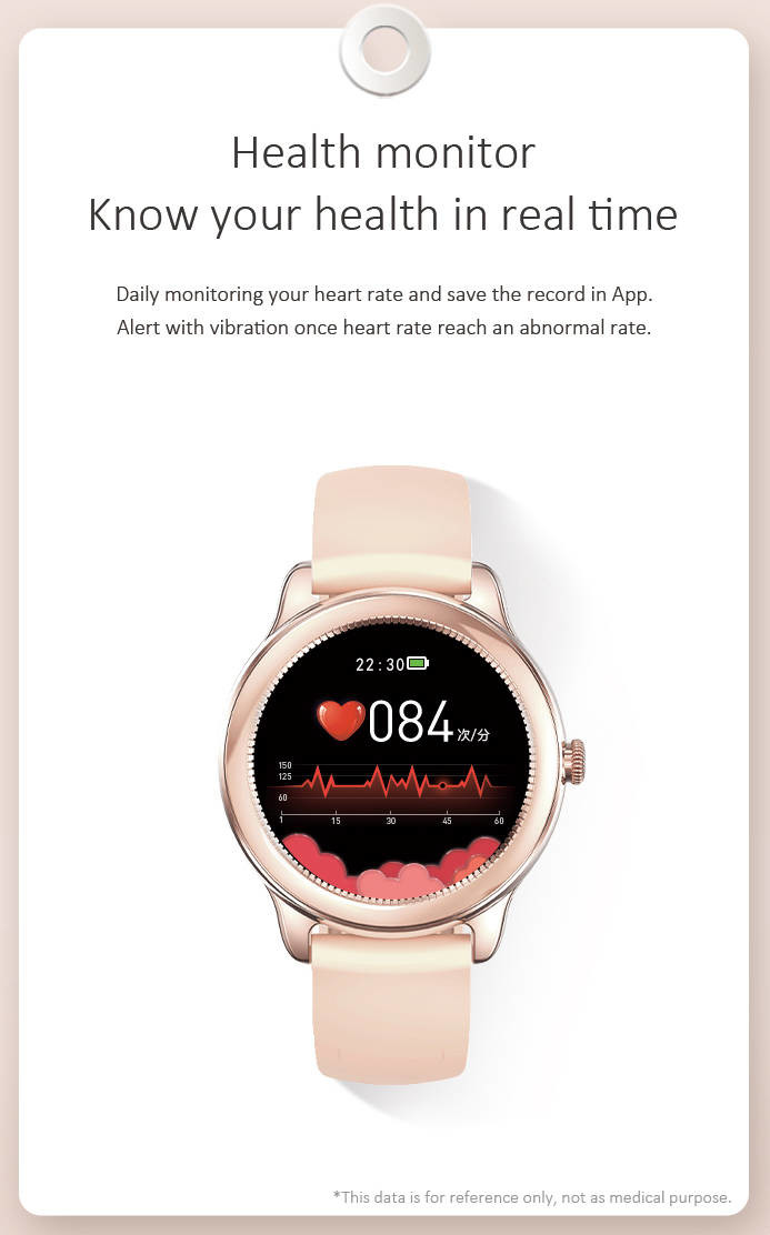 RTL8762C Bluetooth IOT Devices Continuous Auto Heart Rate Monitor Smartwatch