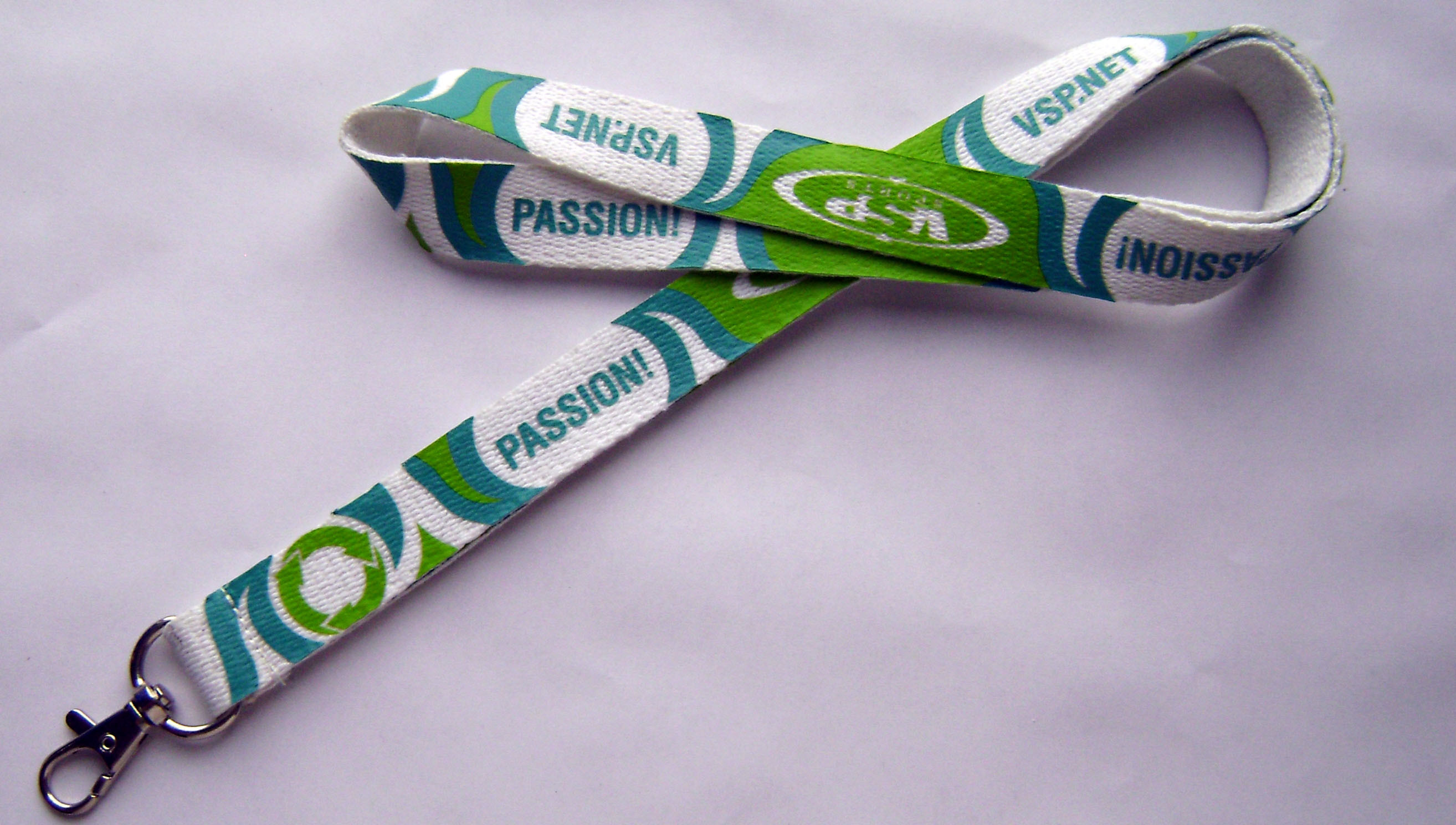 Customized 3.0cm Polyester Dye Sublimation Lanyards For Business Card Holder