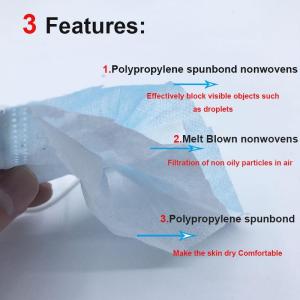 Quality Low Breathing Resistance Elastic Earloop Disposable Face Mask wholesale