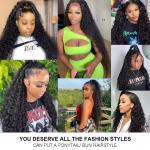 Deep Wave 13x4 13x6 HD Lace Front Human Hair Wig Brazilian Curly Preplucked Wig