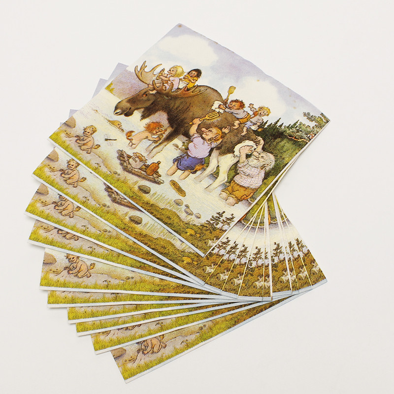 Customised Table Printing Paper Napkin Disposable Waterproof Decorated