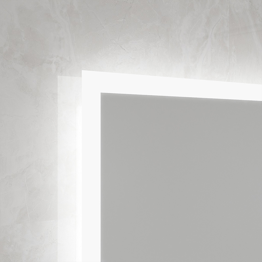 Swiveling Design Bathroom Mirror With Lights Eco Friendly Square Make Up Mirror
