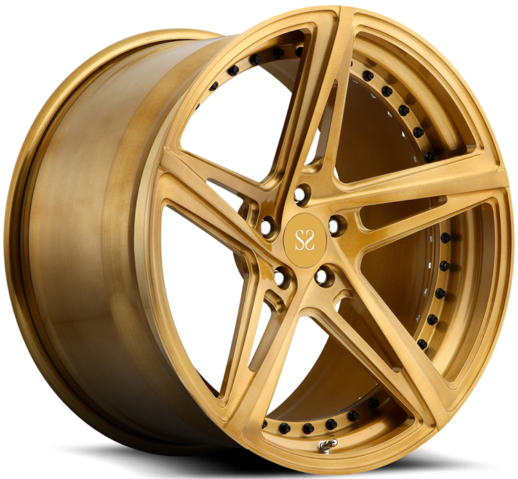 2PC For Rolls-Royce Cullinan Wheels Golden Luxurious 20 21 22 23 24 Inch Aluminum Alloy Custom A6061 T6 Forged Rims