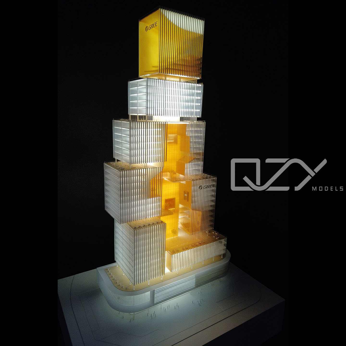 Architectural Scale Models SZAD 1/200 Gree Headquaters Building Model
