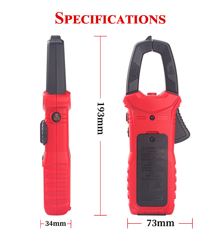 True RMS Auto Range HT206B 60V 60A Clamp Meter Tester
