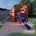 LLDPE Plastic Galvanized Steel Outdoor Playground Slide Anti Crack