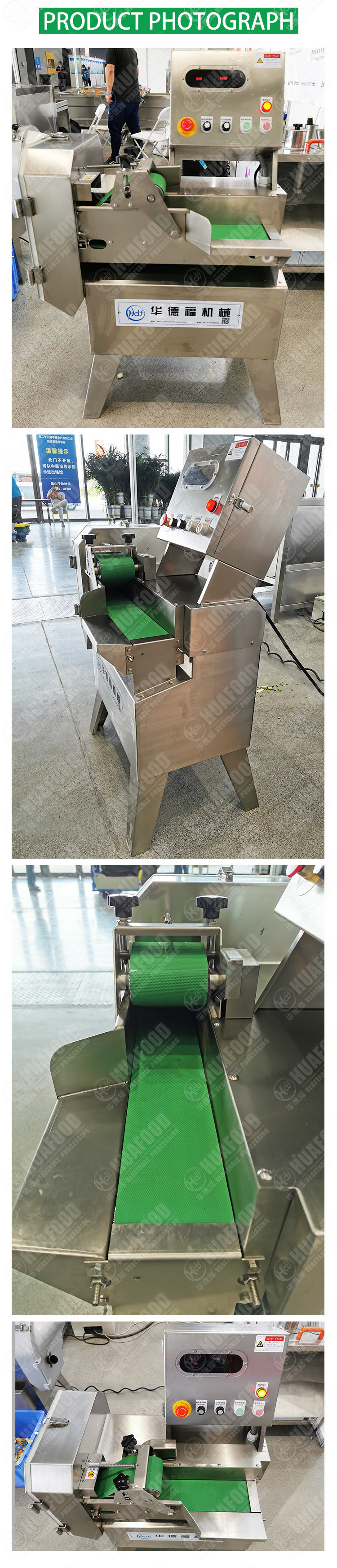 1180mm 300kg/H 0.37kw Leafy Vegetable Slicer Machine