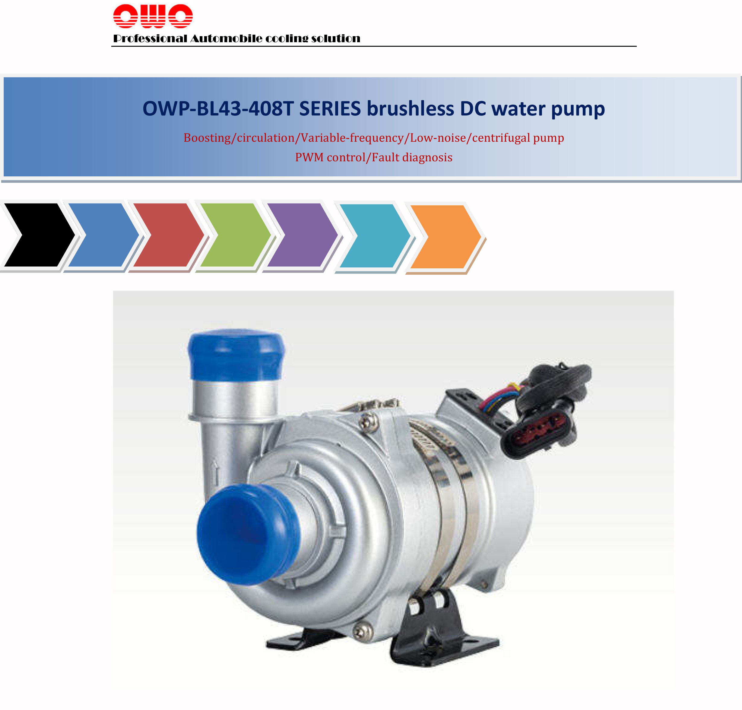 24V Automotive Electric Water Pump High Efficiency Long Service Life Maintenance-free Brushless Coolant Pump For Cooling