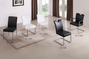 Quality Stylish Comfortable Modern Leather Dining Chair With Stainless Steel Frame wholesale