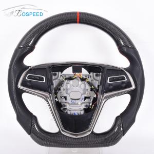 Quality 2022 OEM Custom Cadillac Xt5 Steering Wheel Leather Sports Red Stripe 350mm wholesale