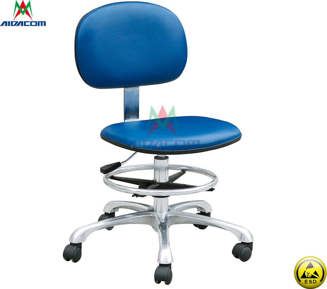 Laboratory 140mm Pneumatic Rod Ergonomic Swivel ESD Chairs