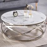Light Luxury Stainless Steel Hotel Lobby Circular Coffee Table