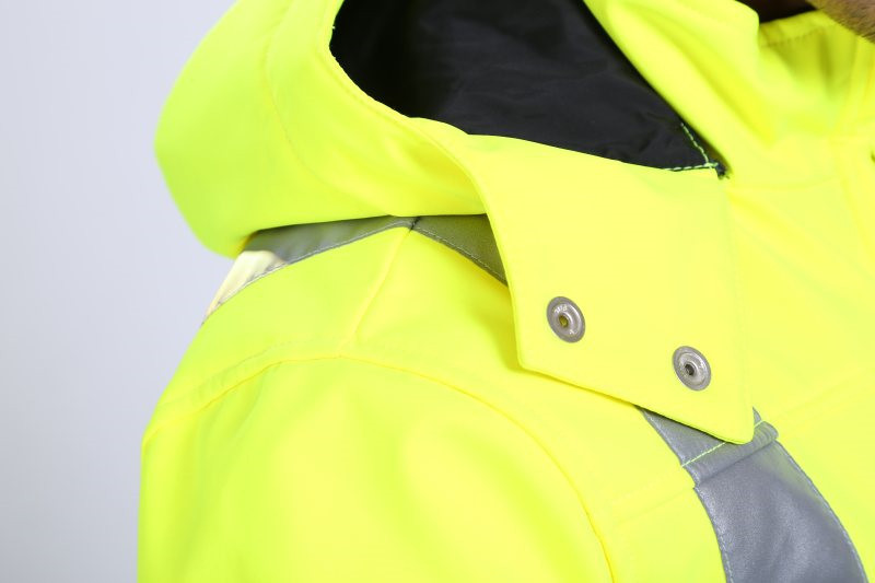 HIVIS Winter Work Clothes , OEM Hi Vis Work Gear For cold weather , reflective Softshell jacket