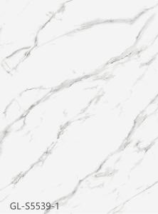 Quality Wear Resistant Marble Look Vinyl Plank Flooring Waterproof Flame Retardant 183mm White GKBM Greenpy GL-S5539-1 wholesale