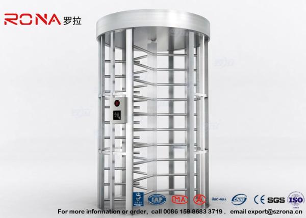 Full Height Turnstile RFID Card Reader Fingerprint Stainless Steel Turnstiles