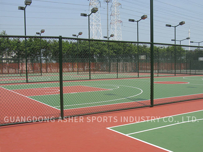 Shock Absorbing Acrylic Synthetic Flooring , Anti Slip Tennis Court Floor Material