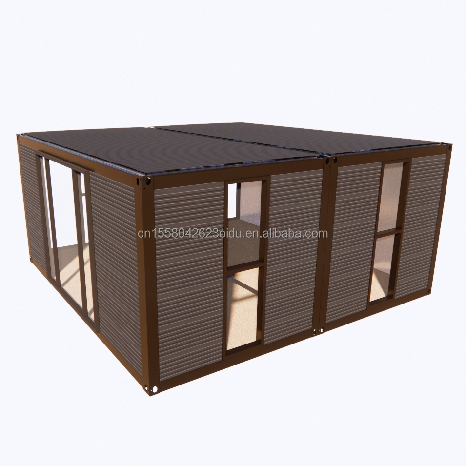 Modern 2 Bedroom Prefab Steel Expandable Container House for Mall Application Customized Color Design