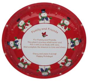 Quality Christmas Round Tin Serving Trays wholesale