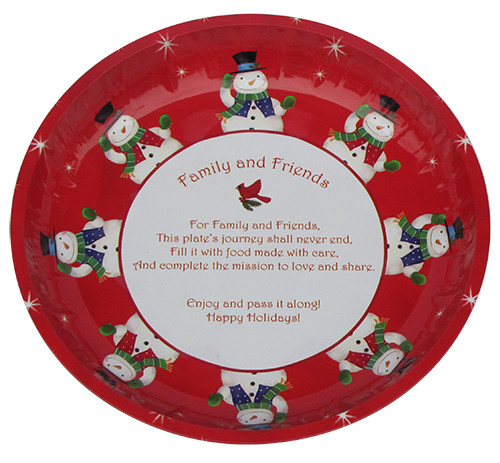 Christmas Round Tin Serving Trays