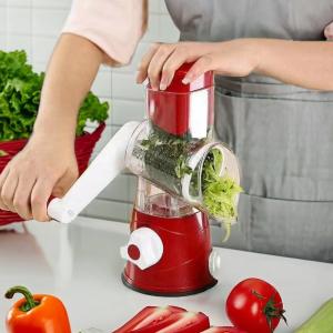 Quality Plastic Tabletop Kitchen Rotary Drum Grater for Vegetable Food Potato Cheese Slicing wholesale