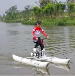 Water bike with single or two persons with white inflatable tube