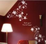 Removable Personalised Decorative Wall Flower Stickers G020
