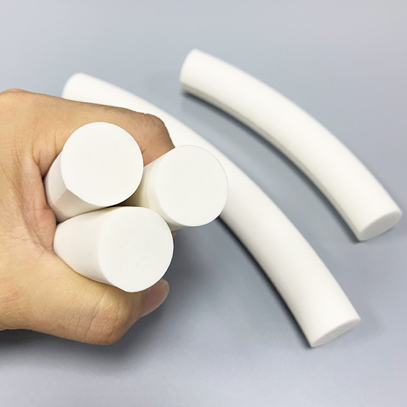 Round Black White Silicone Foam Sealing Strip with Diameter 1-12mm