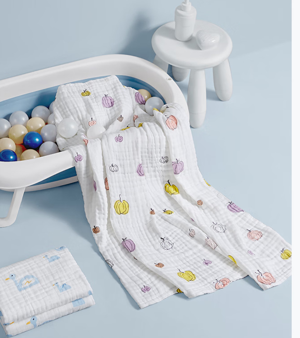 Safe Eco Friendly Dubble Gauze Fabric 4 Layer Cotton Swaddle Cloth