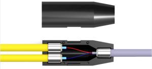 Quality 3.0 dia Armored Buffer Tube Fan Out Kit Fiber Optic Cable 2 Core Furcation wholesale